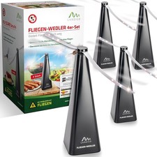 Fly Scare 4-Pack - Quiet Indoor/Outdoor Fly Deterrent for Meals