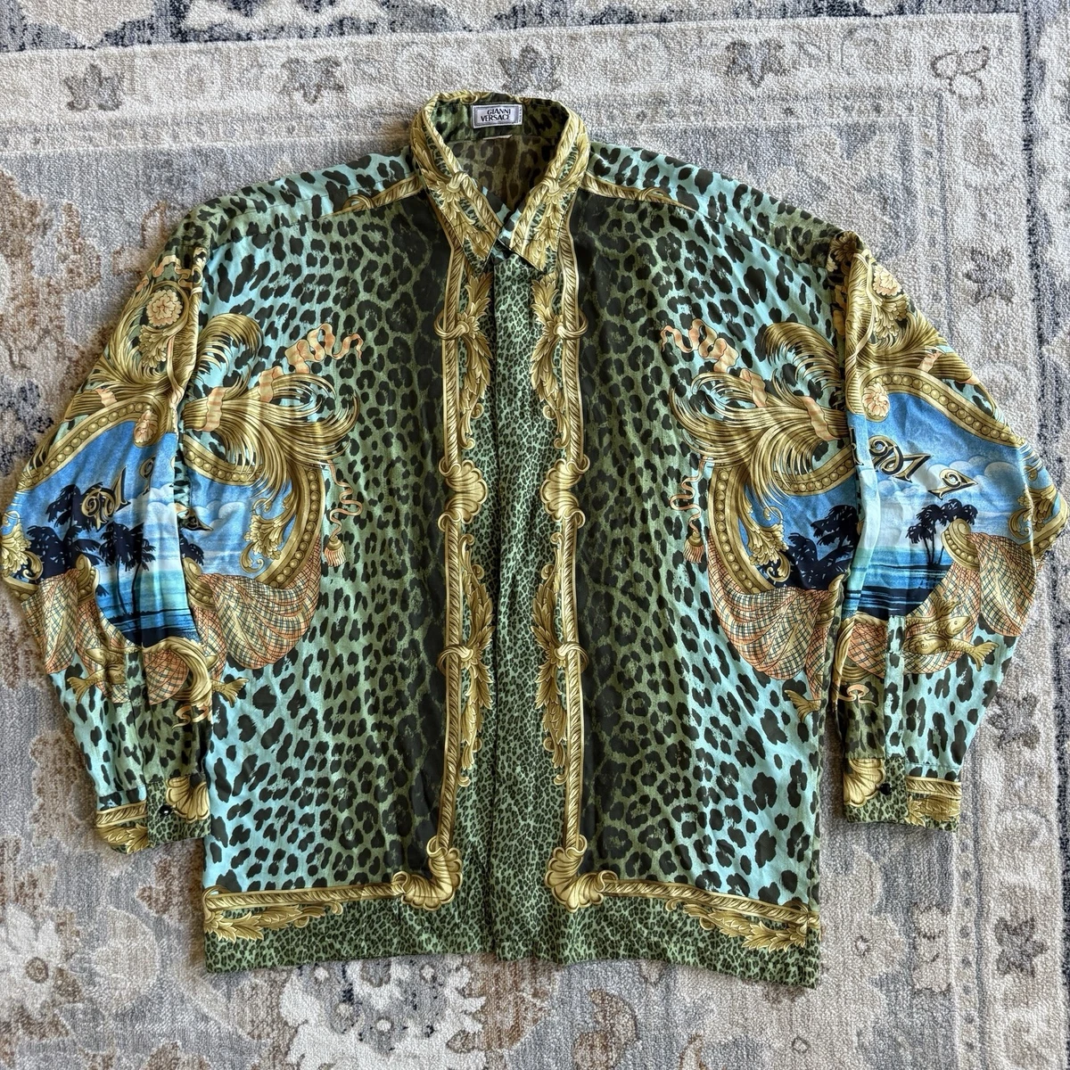 Versace Animal Print Casual Button-Down Shirts for Men for sale | eBay