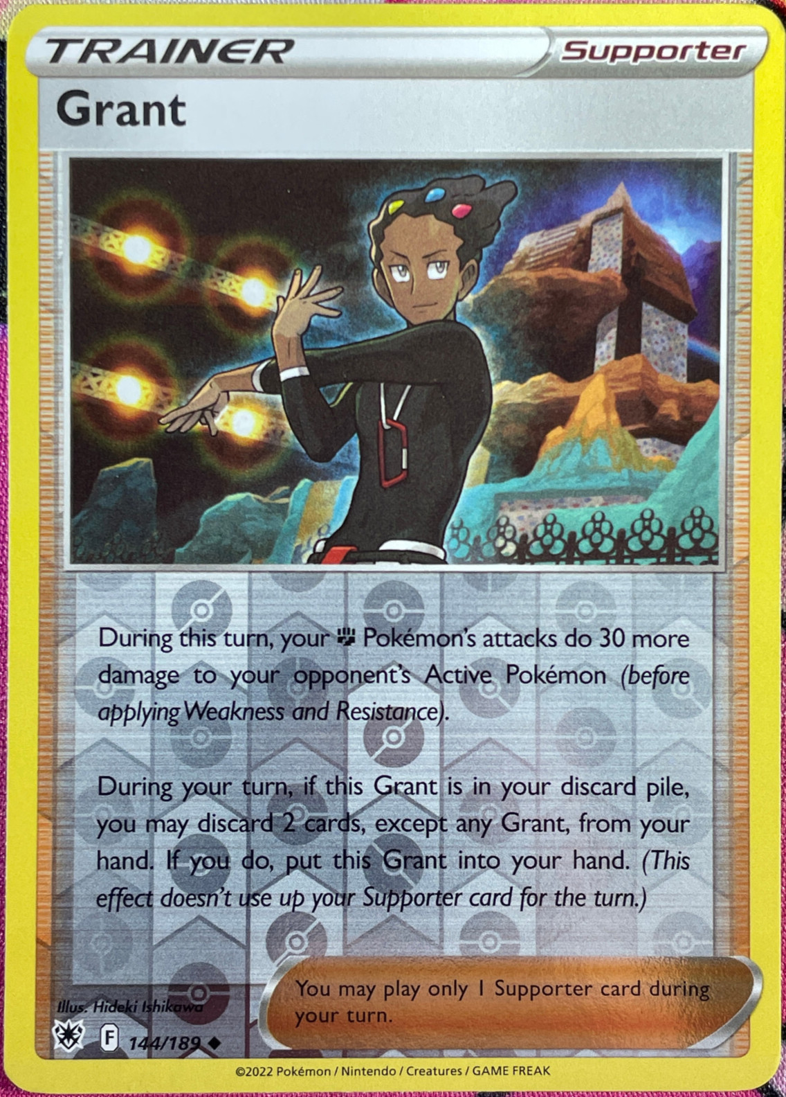 Grant Reverse Holo - 144/189 - Astral Radiance Pokemon 2022