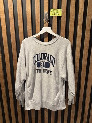VINTAGE 80s Champion Reverse Weave Colorado Ath Dept Crewneck Sweatshirt Size XL