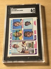 1982 Topps ‘81 Home Run Leaders Mike Schmidt HOF, Eddie Murray, HOF SGC 6 Sharp