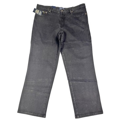 Nat Nast Luxury Originals Mens Black Original Fit Straight Leg Jeans 41x30* New