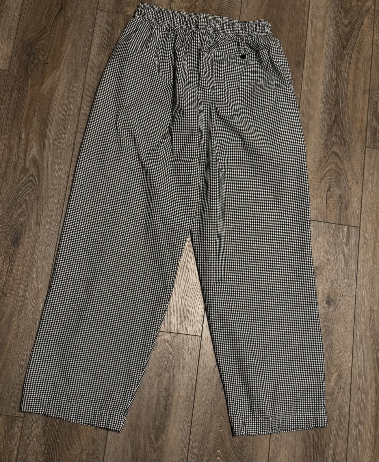 Chef Works Work Pants Large Drawstring Black Whit… - image 2