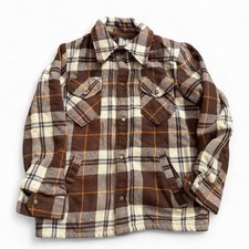 Vintage JCPenny Plaid Snap Button Jacket Youth Winter Fall 70s 80s