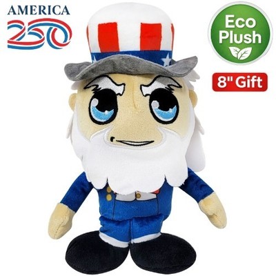 Grovii America 250 Uncle Sam Plush 8  Midori Chibi Patriotic Collectible