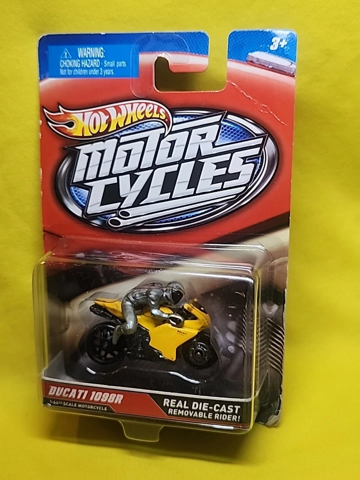 Ducati Hot Wheels Motorcycles Yellow DUCATI 1098R Removable Rider Diecast NOS 🔥 - Image 4 of 4