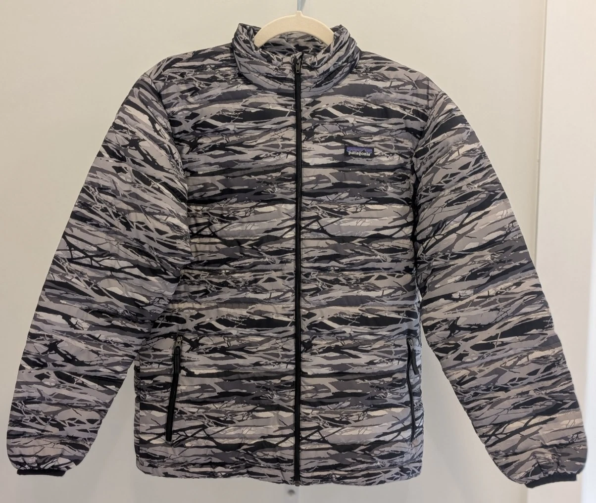 Patagonia Jacket Duck Down Feather Puffer Jacket Printed Kids Size XL