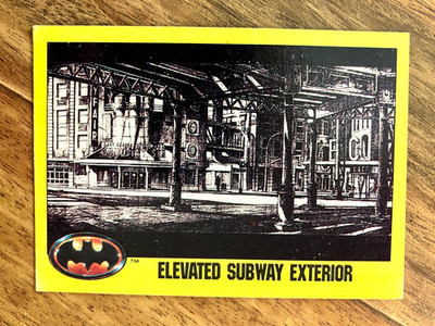 BATMAN DC Comics (1989 Movie Topps Card) #166 Elevated Subway Exterior