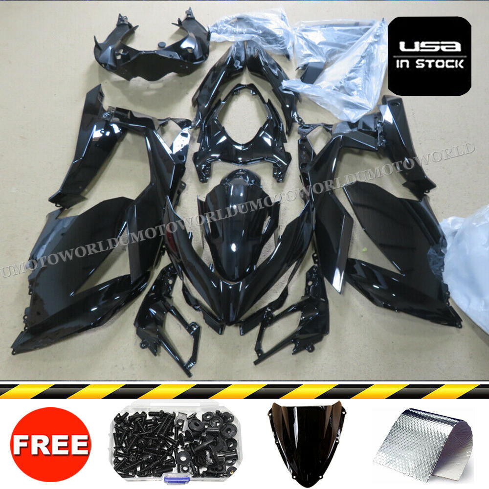 ブラック　ラスト1点 Glossy Black Fairing Kit For Kawasaki Ninja 400 2018-2023 EX400