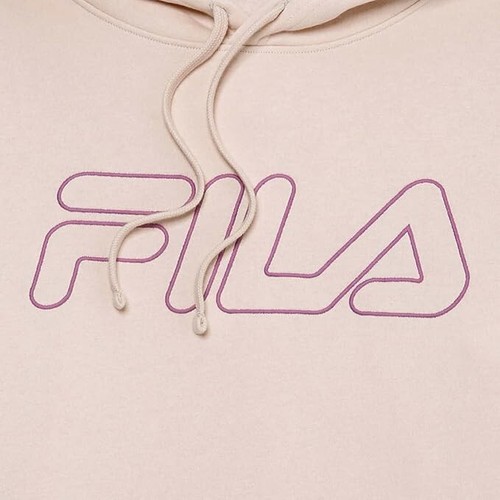 NWT FILA Women's Logo Embroidered Long Sleeve Hoodie Tan Size XL $60 3C627 - Picture 4 of 4