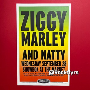 ZIGGY MARLEY 2011 Concert Promo 11x17 Street Poster. Seattle WA