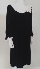 Oscar De La Renta 90s Vintage velvet Bow Party Ruth Bader Judge Costume dress XL