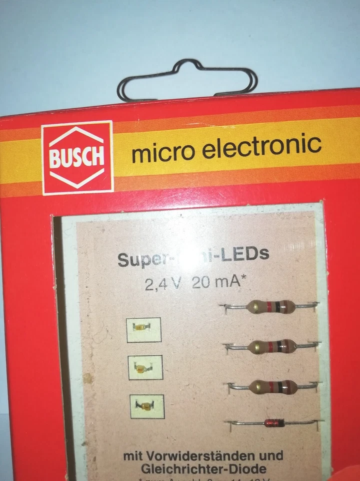 Busch N 5981, Gelbe Super-Mini-LEDs, 2,4 V. 20 mA, Nuovo - Immagine 3 di 4