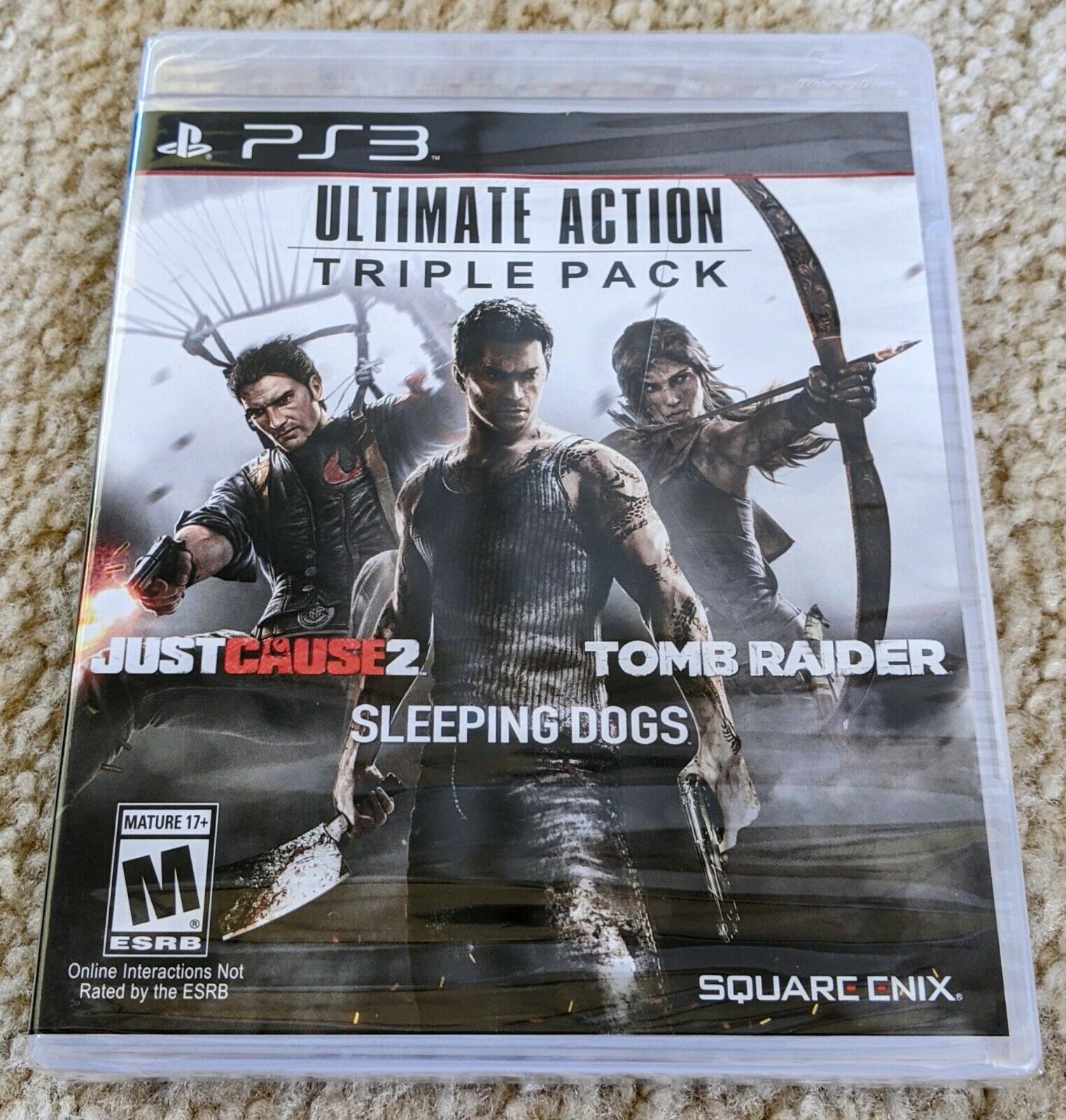 NEW SEALED* TRIPLE PACK (PS3) Just Cause 2 + Sleeping Dogs + Tomb Raider  662248916200