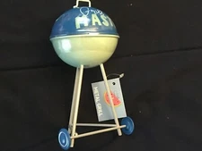 7" Small Blue Metal Grill Summer Decor Piece *NEW w/Tags* y1