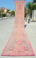 3x16 Runner Rug Hand Made Extra Long Hallway Rug Low Pile. Actual 2.7 x 16.5 ft