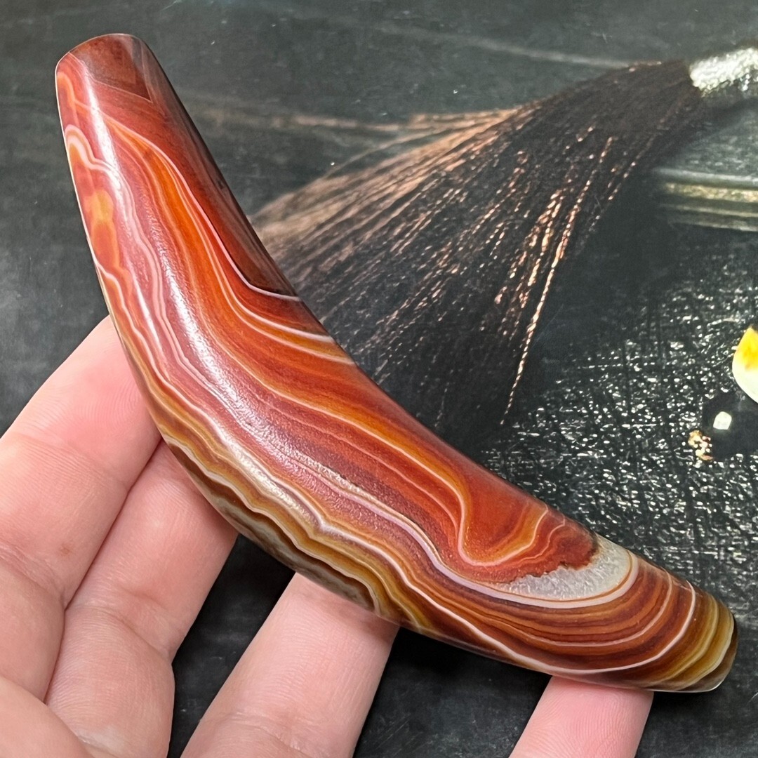 ⭐︎Bead⭐︎ Pure Tibetan Buddhism Agate Stripe Horn Bead Totem Dzi Bead Amulet