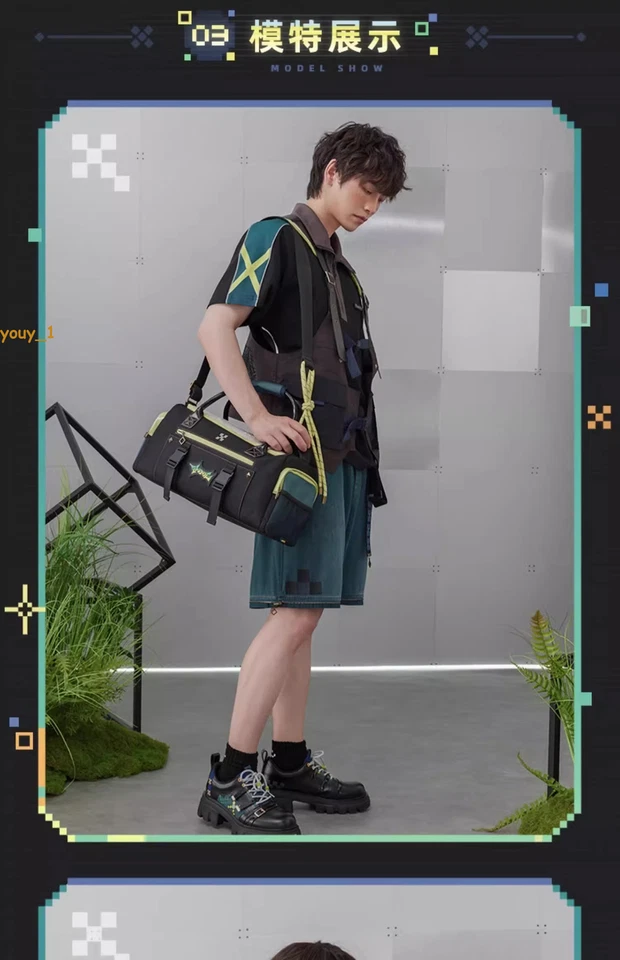 Genshin Impact Kinich Turnfire Hunt Shoulder Bag Messenger Bag Sports Travel Bag - Image 2 of 4