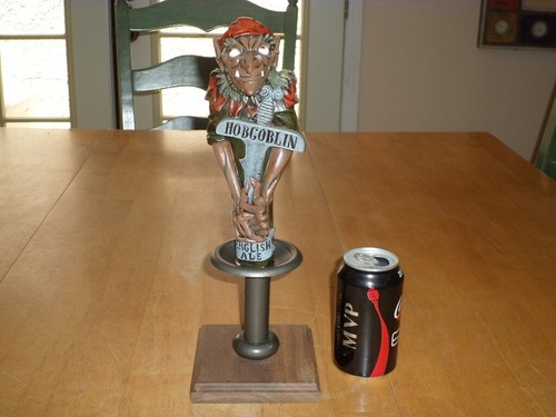 "HOBGOBLIN ENGLISH ALE" BEER TAP HANDLE - STATUE, 14.25" TALL, OFFICIAL LICENCED - Picture 2 of 12