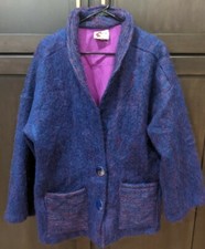 Women's Lily B & Me Vintage Mohair And Silk Blazer Jacket Purple Pink - Medium