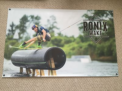 RONIX MASSI BANNER NEW! 48'' * 30'' 2 Free Ronix Wakeboard Stickers Decal