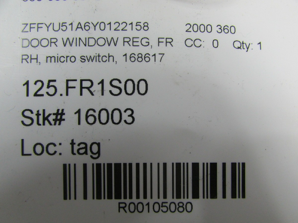 Ferrari 360, RH, Right Micro Switch, Used, P/N 168617 | eBay