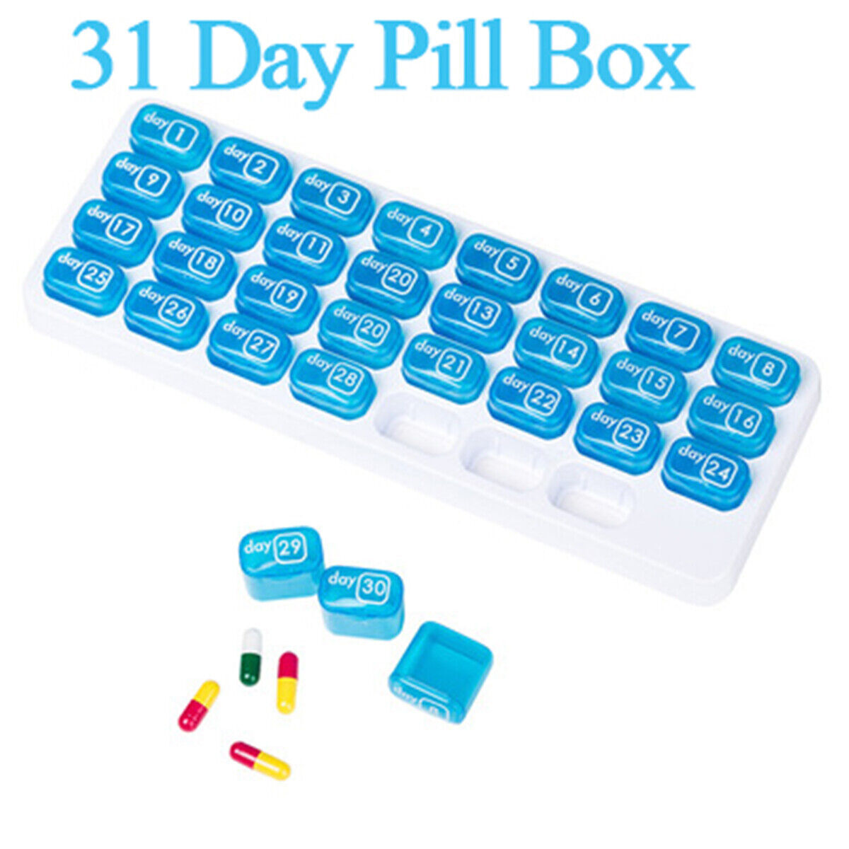 31 Day Pill Box Tablet Medicine Organiser Dispenser Monthly Daily Storage Case eBay
