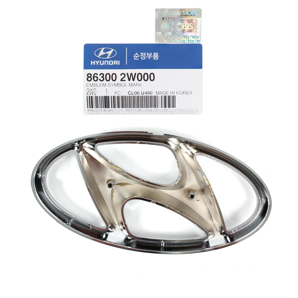 ⭐ GENUINO ⭐ Rejilla delantera emblema "H" para Hyundai Santa Fe 2013-2016 863002W000 Foto 2 de 2