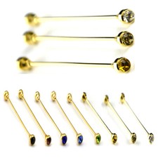 Men’s Collar Pin Gentlemen Gold Tie Clip Bar Formal Shirt Brooch Clasps Tacks