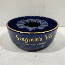 Seagrams VO Canadian Whiskey Ashtray 2 Piece Vintage Perfect Condition Rare