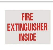       FIRE EXTINGUISHER inside 3x4 SELF ADHESIVE VINYL SIGN.  Volume discount