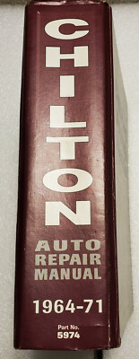 CHILTONS AUTO REPAIR MANUAL 1964-1971 AMERICAN CARS, Nice, clean