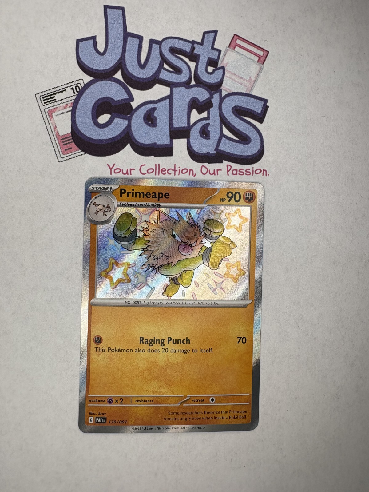 Primeape 170/091 Sv: Paldean Fates Holo