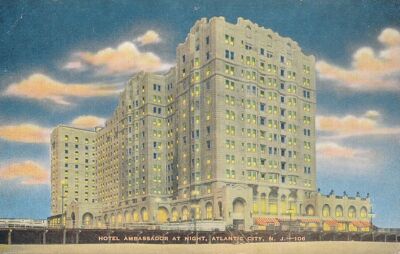 Hotel Ambassador at Night (maybe evening view) Atlantic City New