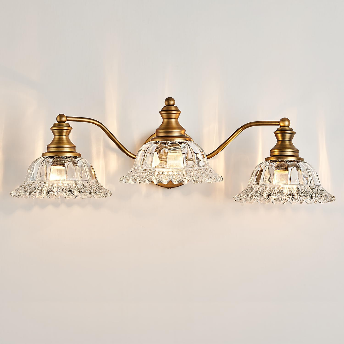 Vintage Bathroom Vanity Light Fixture, 3 Lights Bathroom Lighting