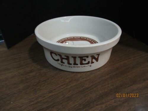 Vintage Taylor & Ng CHIEN Dog Bowl Ceramic - Afbeelding 1 van 3