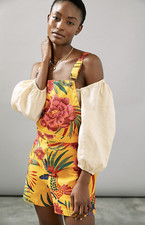 Anthropologie Farm Rio Sabrina Short Overalls Size XS