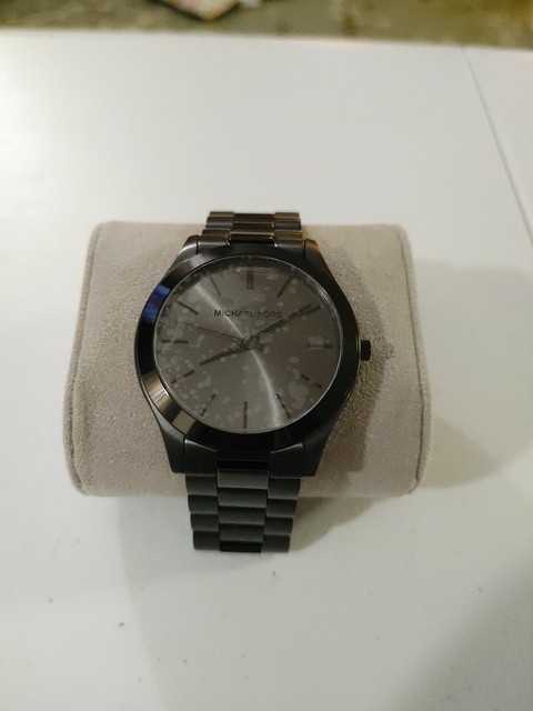 Michael Kors MK8507 Slim Runway 44mm Mens Watch - Black for sale online | eBay