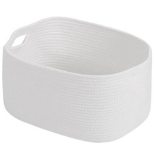 Cotton Rope Storage Baskets 15x10x9 In Decorative Woven Baskets For Storage Coll