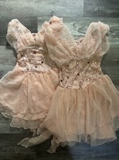 Girls Pink Leotard Dress Set