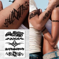 Supperb Large Temporary Tattoos - 5 Tribal Art tattoos