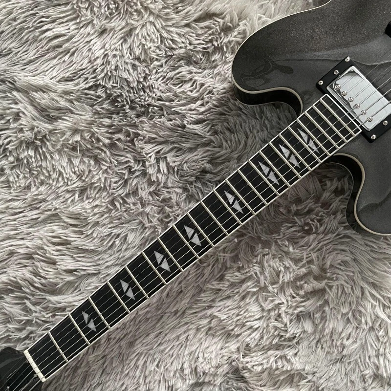 ES 335 Black Electric Guitar Hollow Body Diamond Hole Black