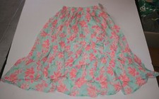 New OshKosh Girls 14 year Skirt Maxi Tropical Floral Twirl Fun Ruffle Soft