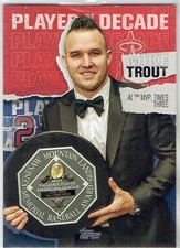 2020 Topps  Mike Trout  Player Of The Decade Inserts  ( You Pick )