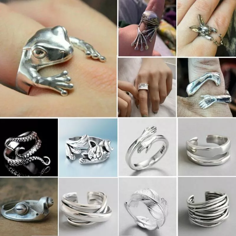 Man finger ring clearance design in silver