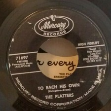 Platters TO EACH HIS OWN GREAT DOO WOP 45 71697 PLAYS VG NO NOISE