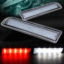 Clear Lens Led Rear Bumper Reflector Brake Lights Fit 08-17 Mitsubishi Lancer