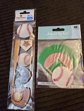 Scrapbook Lot of 2 Dimensional 3D Sticker pks Jolee's and Paper House Baseball