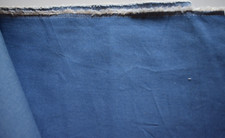 SOLID BLUE COTTON BLEND FABRIC 2 WAY STRETCH  2 REMNANT PIECES X 52 INCHES