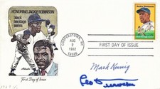 Mark Koenig + Leo Durocher Signed 1982 FDC First Day Issue - Cover Envelope COA